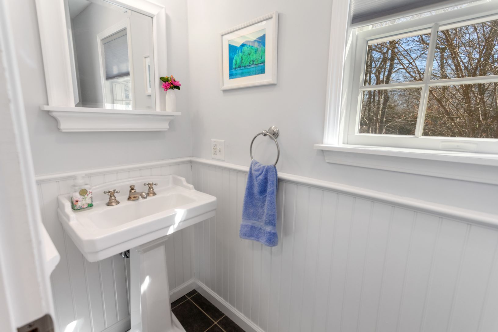  powder room off kitchen