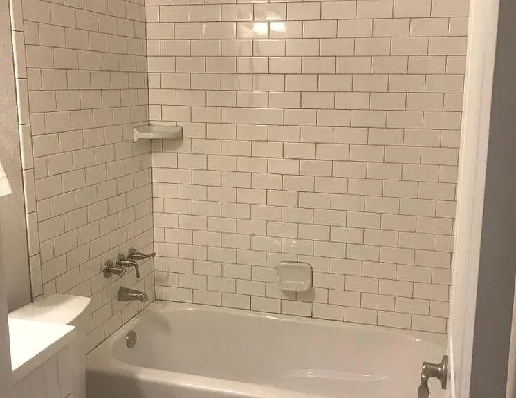 Small guest bath with tub