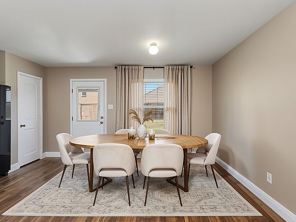 Dining room, staged