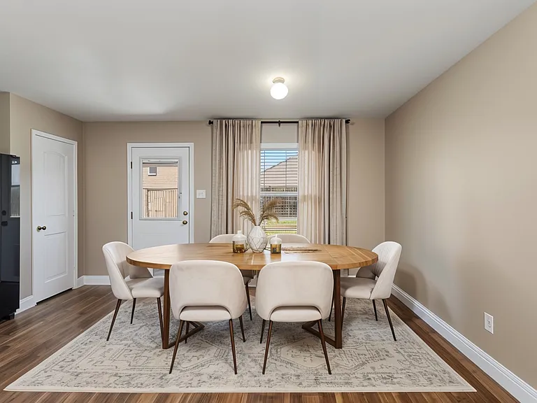 Dining room, staged