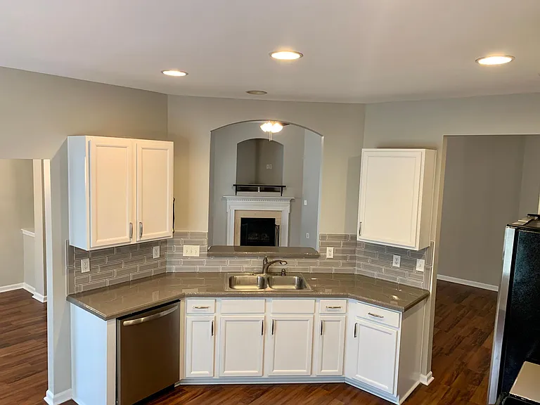 Fresh Sherman Williams agreeable Gray paint throughout the home.....