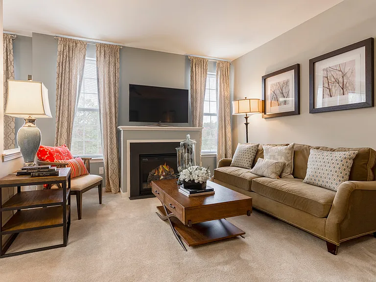 Craftsman Collection Living Room with Fireplace