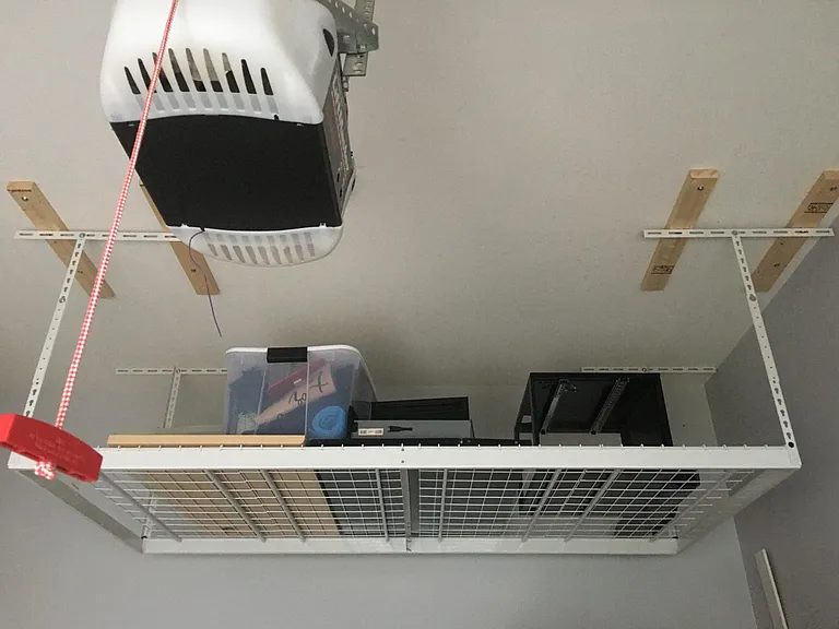 Garage high shelf storage