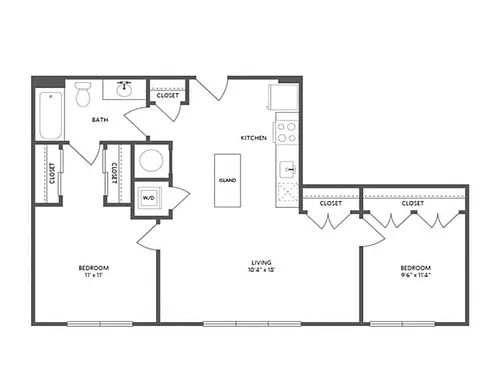 Floor plan B01 - Two Bedroom