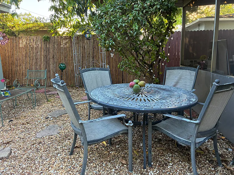 table for dining outdoors