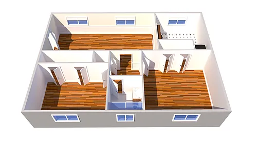 Floor plan 2 Bed 1Bath