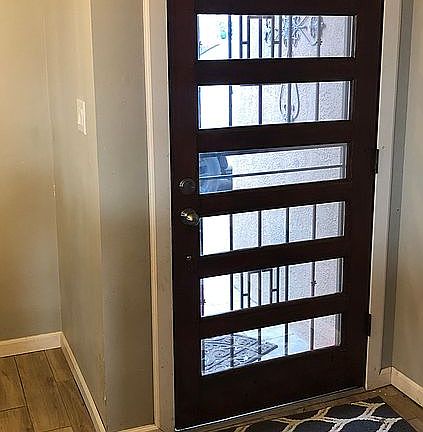 Custom wood front door