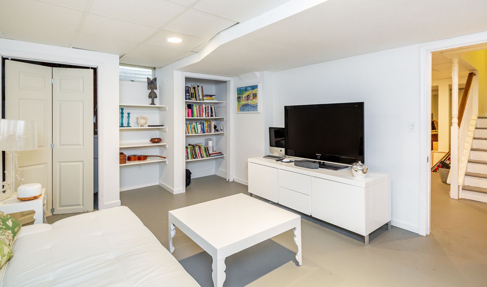 Lower level TV room