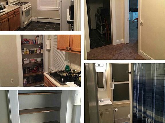 Bathroom and kitchen. Kitchen has spot for table and there'