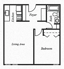 Floor plan One Bed One Bath