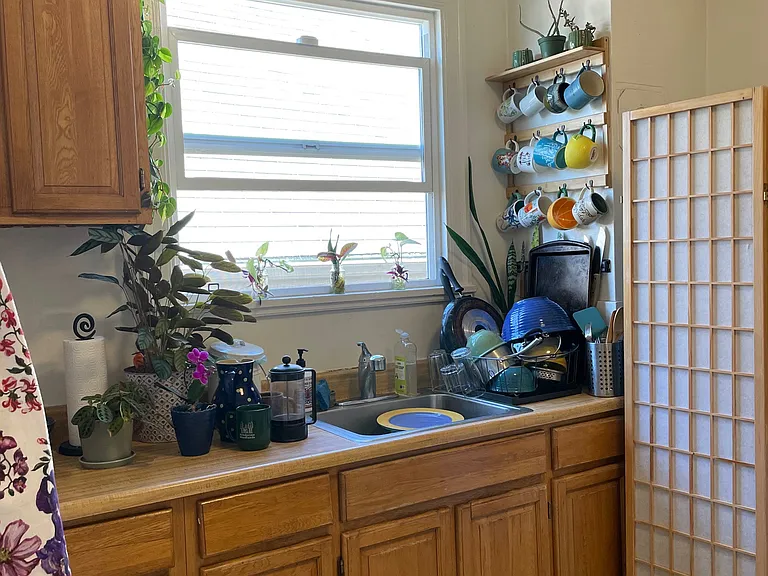 Kitchen as furnished by previous tenants