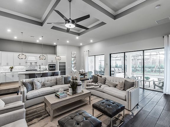 Seamlessly connected Gathering, Kitchen, and Dining areas