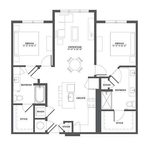 Floor plan B1b