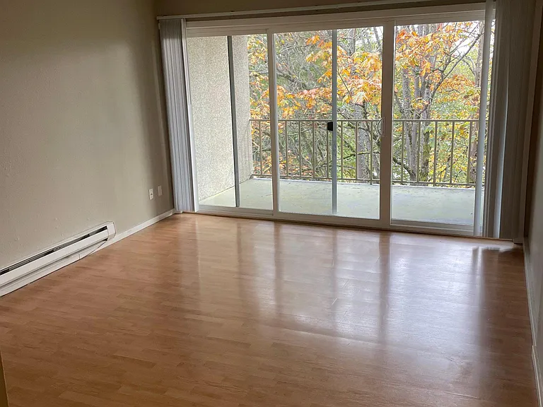 Living area and large top floor balcony
