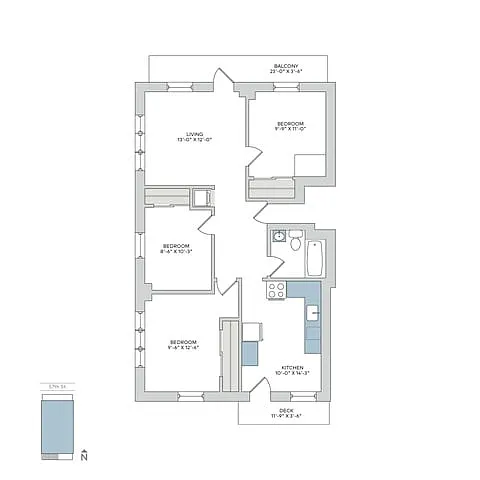 Floor plan 1321-3bB