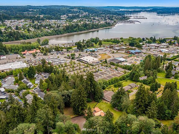 This aerial shows the proximinty of the subject property to Poulsbo.