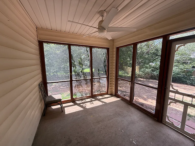 Covered Patio with Ceiling Fan