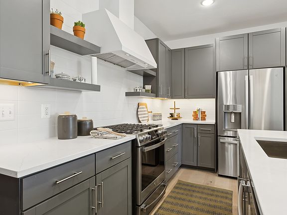 Kitchen with open shelving