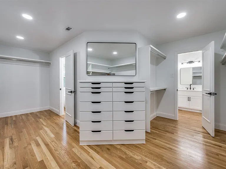 The primary suite's closet is absolutely immense.