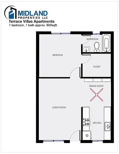Floor plan 1 Bedroom