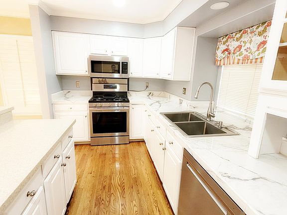 Kitchen with all stainless steel appliances
