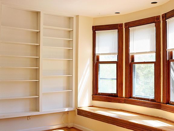 Living Room with built-in bookcases.