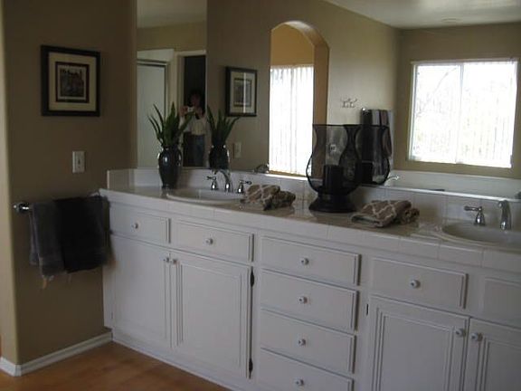 Master bath with tub and shower