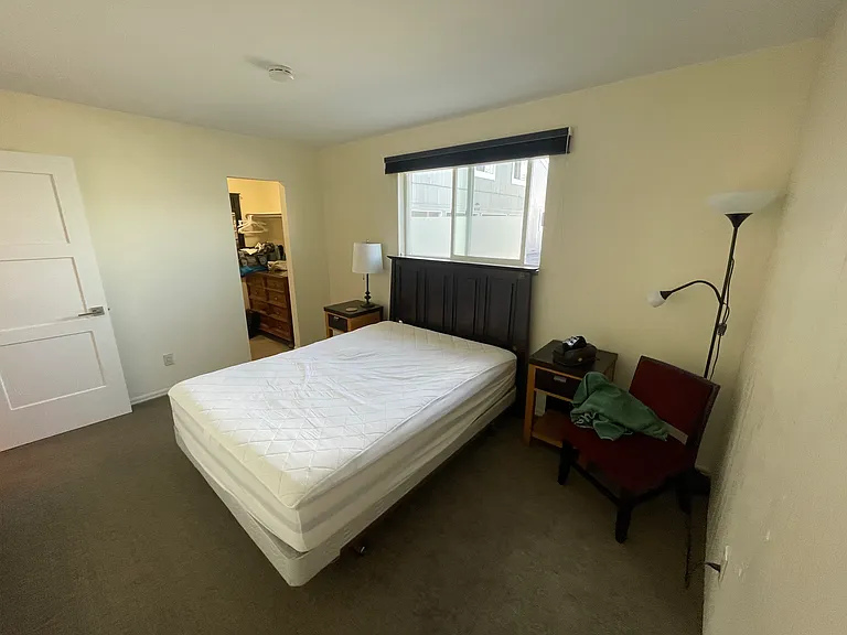 Master showing walk-in closet
