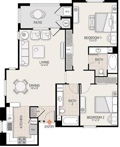 Floor plan Plan E