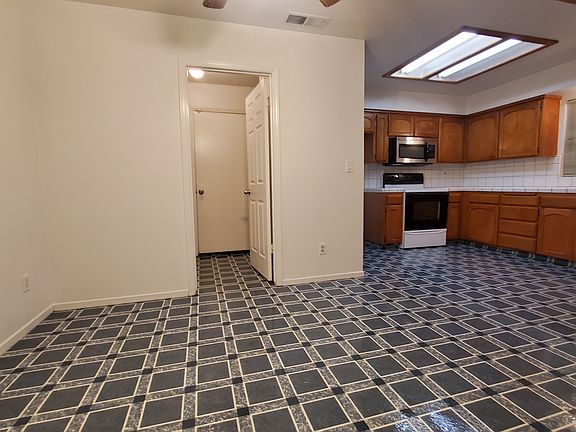 eating area and kitchen