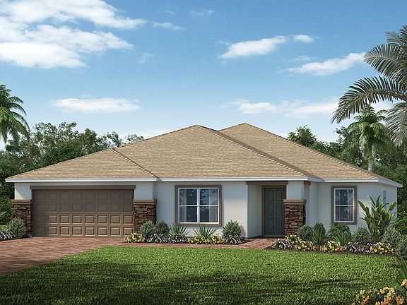 Exterior A with stone