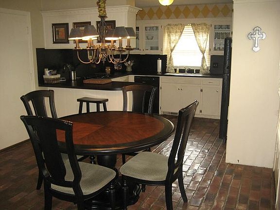 Kitchen open to dining and living room