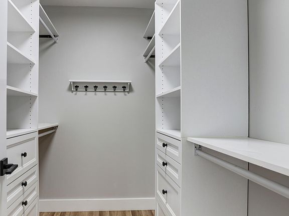Master bedroom walk in closet
