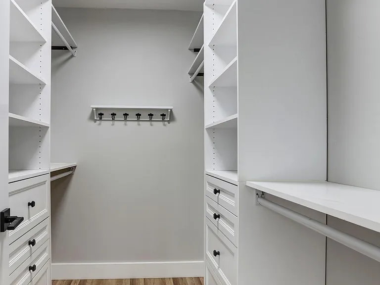 Master bedroom walk in closet