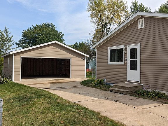 2 car oversized garage and side entry door