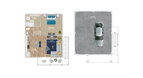 Floor plan Amelia Garage