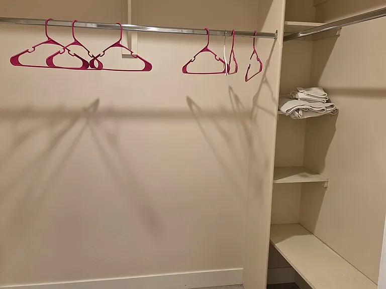 Walk in closet attached to main bedroom.