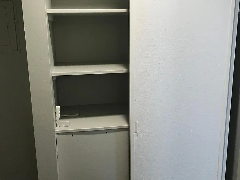 Storage closet in the unit