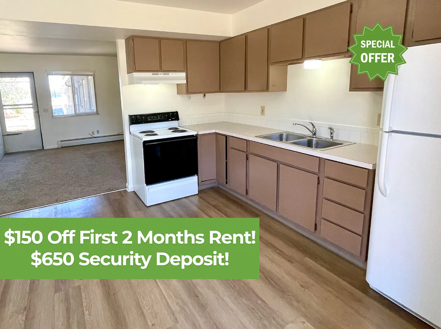 Move In & Save - $150.00 off of First Two Month's Rent! - 3 Bedroom Apartment — Photo 2