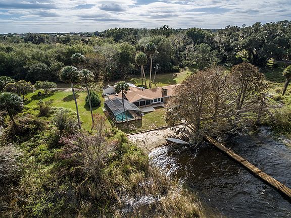Aerial view of the home