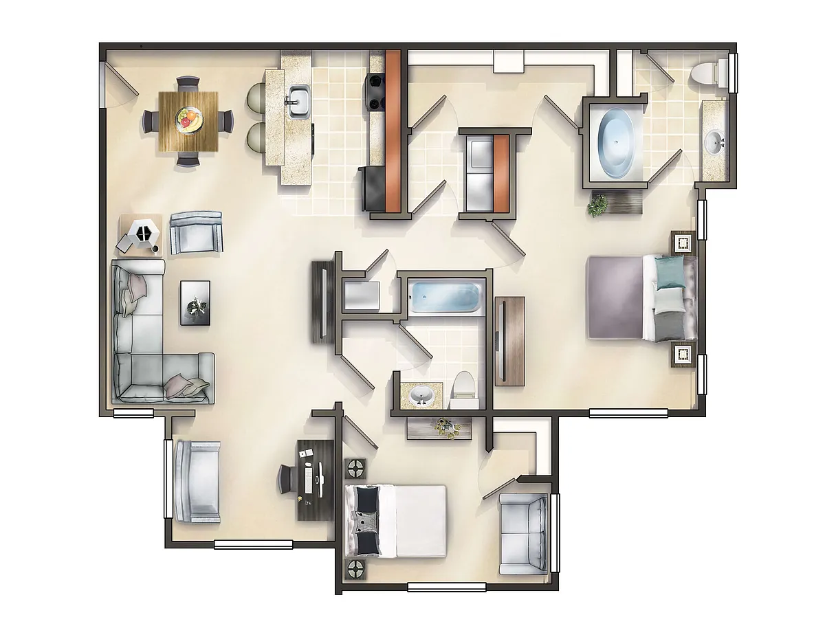 Floor plan The Franklin w/Sunroom