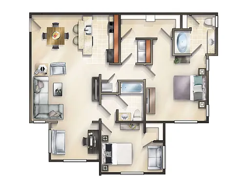 Floor plan The Franklin w/Sunroom