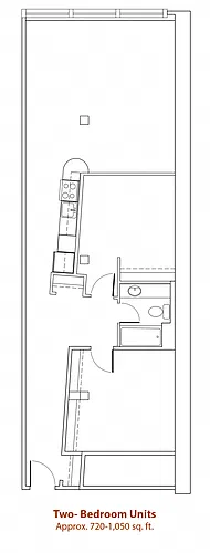 Floor plan Two Bedroom - Market Rate