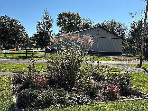 Pollinator garden blooming