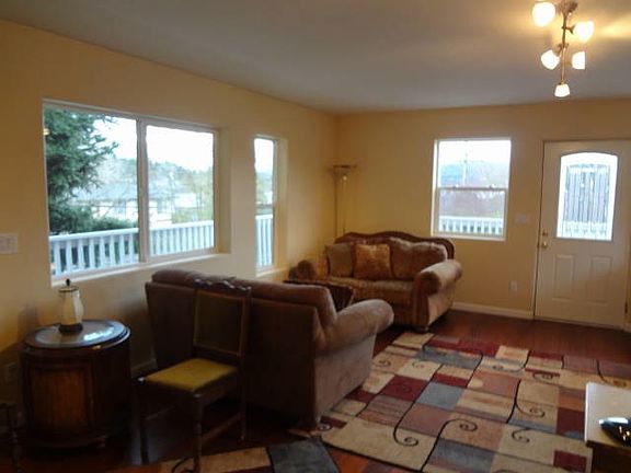 Living room which takes all of second floor