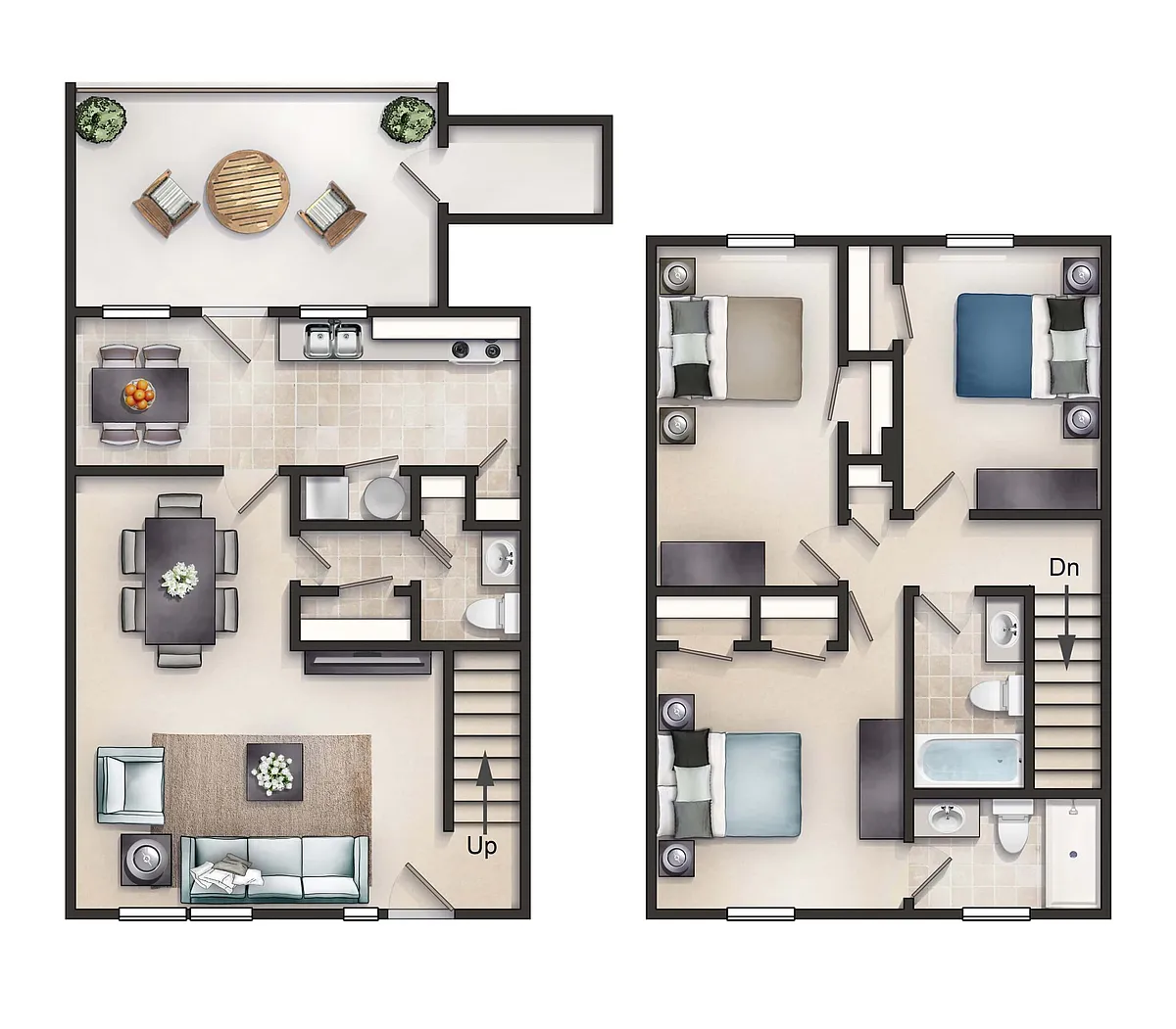 Floor plan The Monmouth 3 x 2