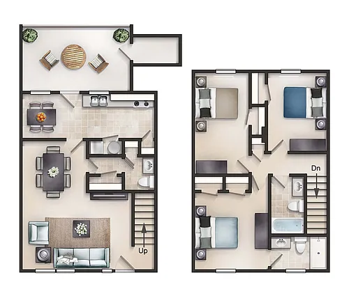 Floor plan The Monmouth 3 x 2