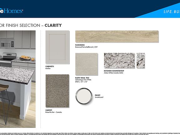 Light grey cabinets and granite countertops