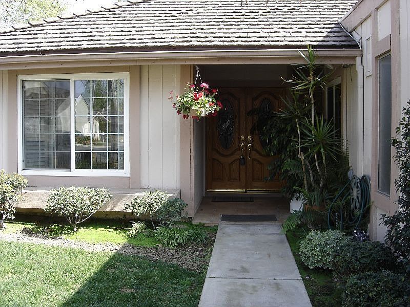 Enter through gated yard