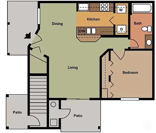 Floor plan Emerald Park Family 1 bed
